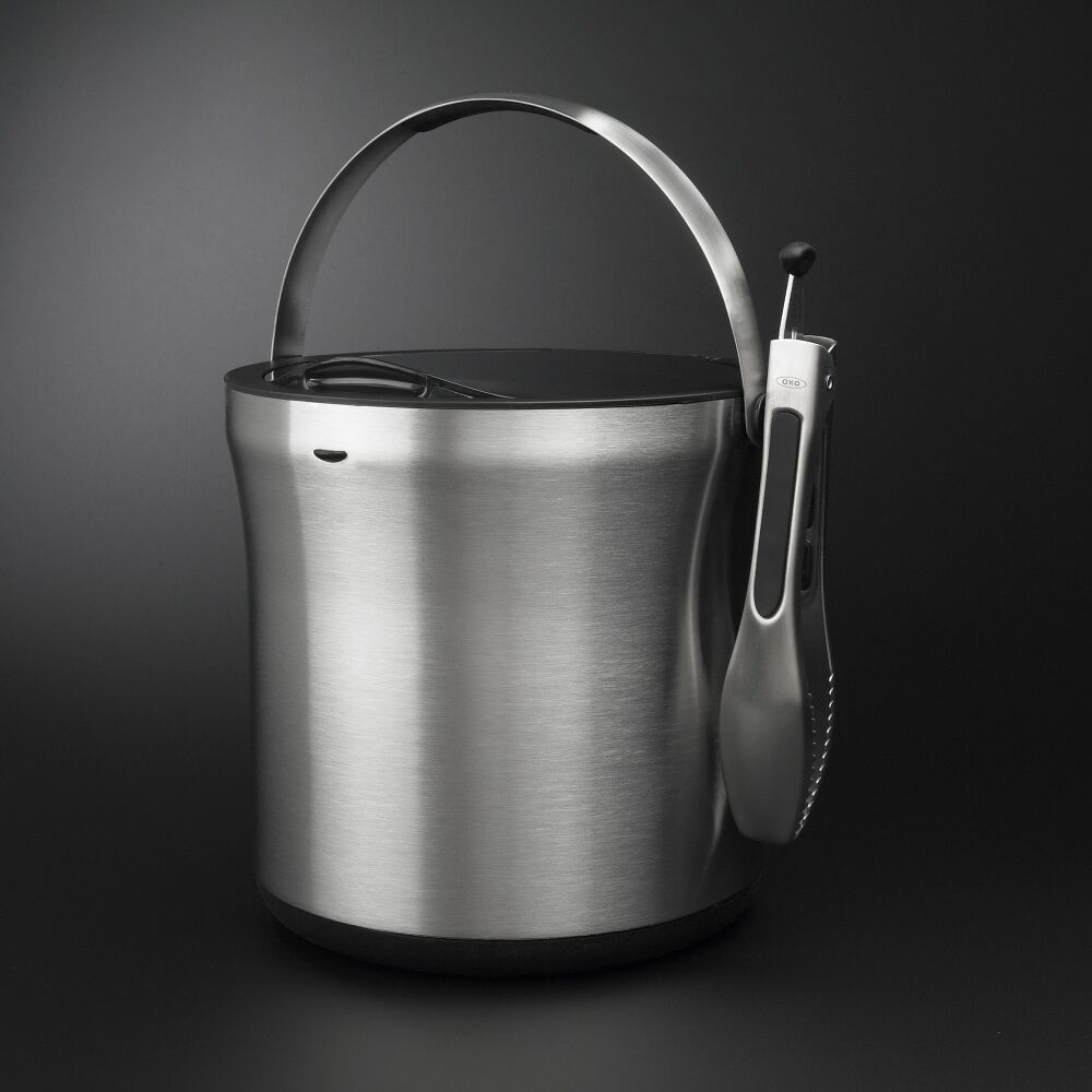 Steel Ice Bucket & Tong Set K6