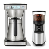 12-Cup Coffee Maker with Podless Single-Serve Function & Conical Burr Coffee Grinder Bundle R8