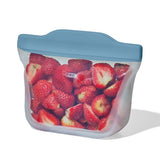 Silicone Reusable Bag  Stand-Up Snack (12 oz) - Ocean Blue B4