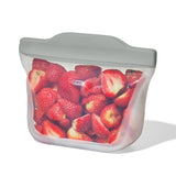 Silicone Reusable Bag  Stand-Up Snack (12 oz) - Fog F7
