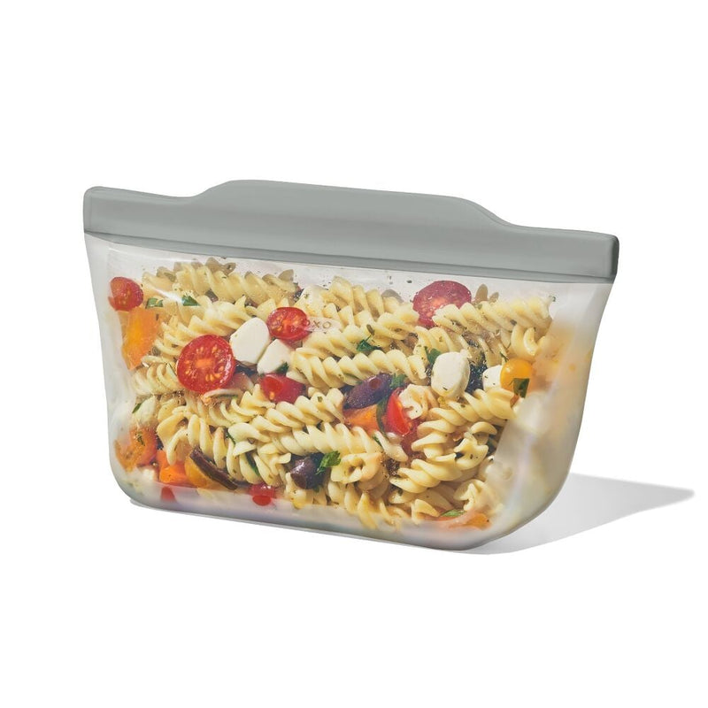 Silicone Reusable Bag  Stand-Up Quart (32 oz) - Fog B1