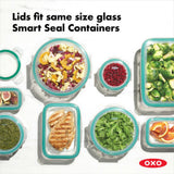8 Piece Smart Seal Glass Round Container Set U3