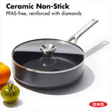 Ceramic Professional Non-Stick 3-Quart Sauté Pan with Lid M0
