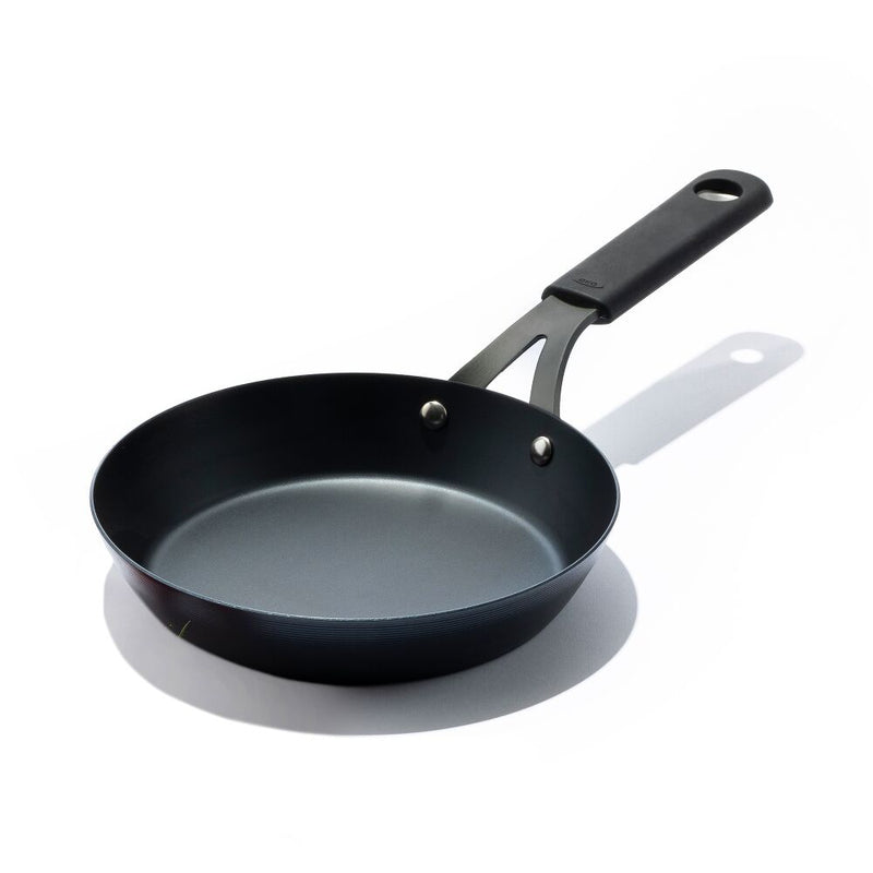 Carbon Steel Obsidian Series 8-Inch Frypan with Silicone Sleeve I8