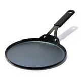 Obsidian Carbon Steel 10-Inch Crêpe Pan with Silicone Sleeve O7