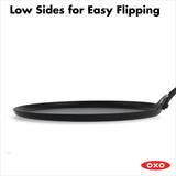Obsidian Carbon Steel 10-Inch Crêpe Pan with Silicone Sleeve O7