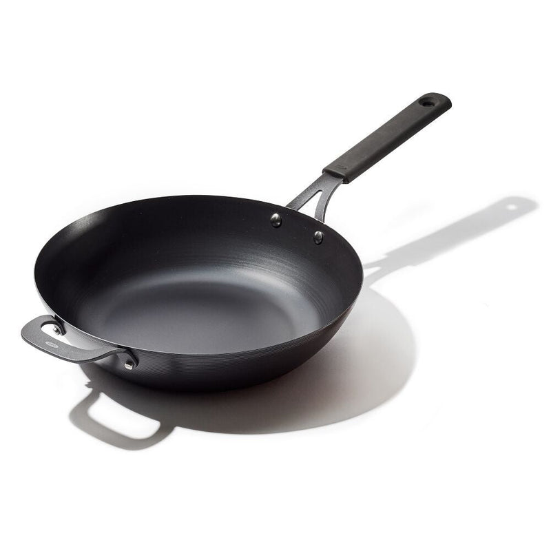 Carbon Steel Obsidian Series 12-Inch Wok with Silicone Sleeve G3