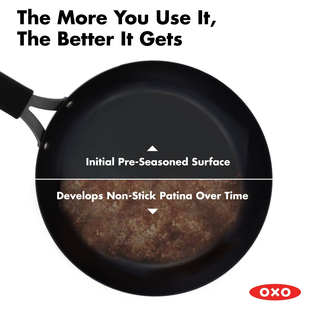 Carbon Steel Obsidian Series 12-Inch Wok with Silicone Sleeve G3