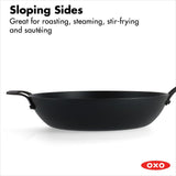 Carbon Steel Obsidian Series 12-Inch Wok with Silicone Sleeve G3