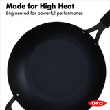 Carbon Steel Obsidian Series 12-Inch Wok with Silicone Sleeve G3
