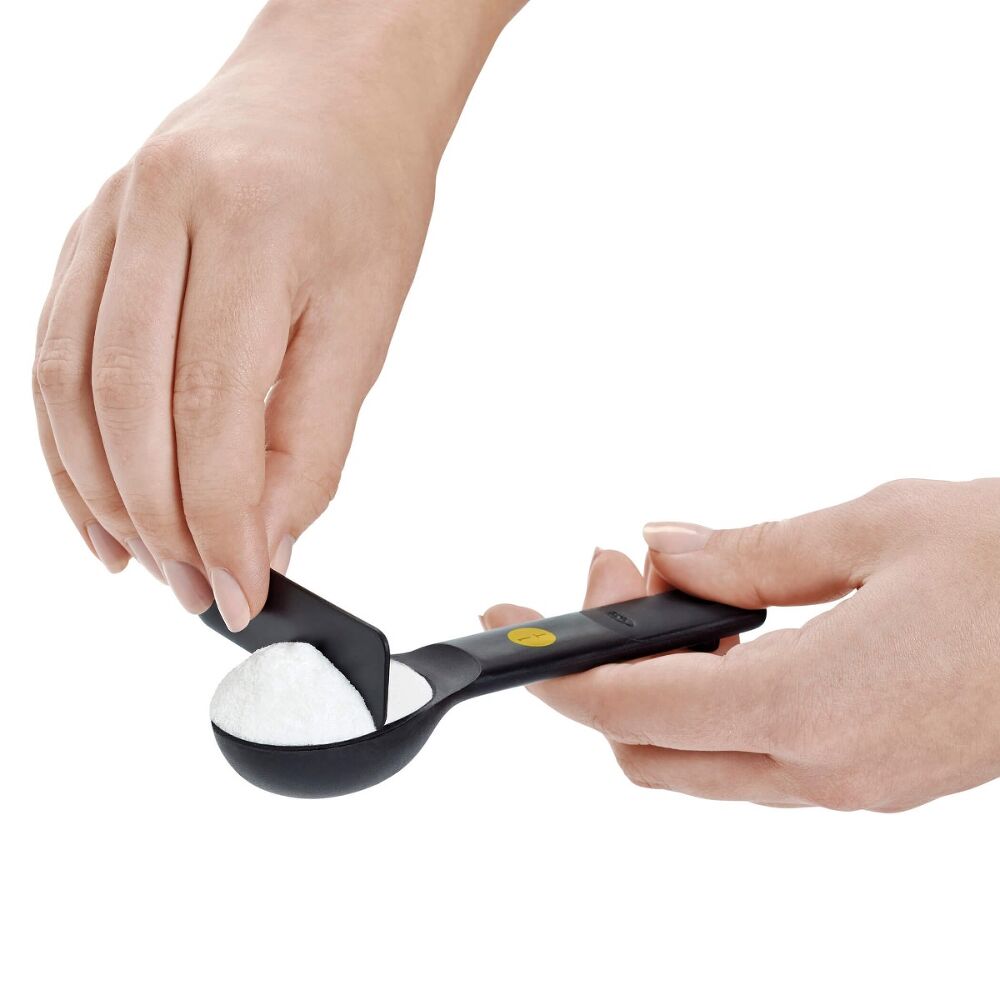 7 Piece Plastic Measuring Spoons - Black Y7