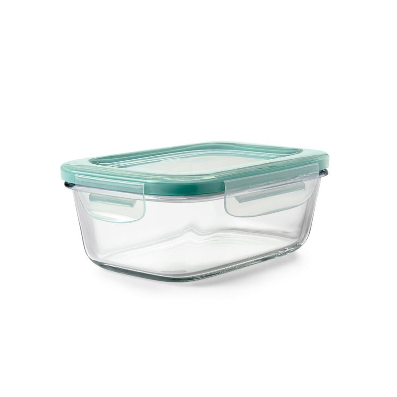 Smart Seal 3.5 Cup Glass Rectangle Container - Teal S9