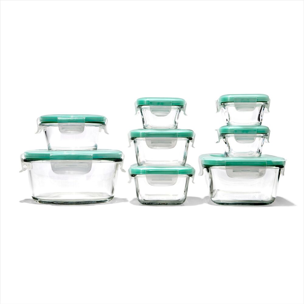 16 Piece Glass Smart Seal Everyday Container Set C9