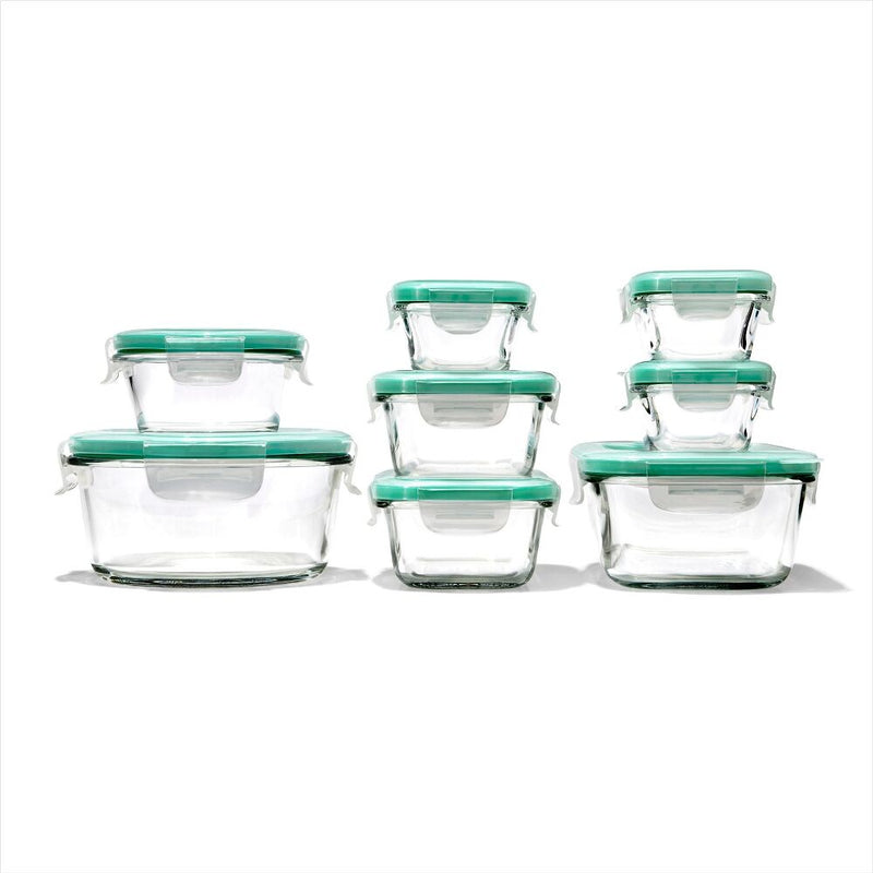 16 Piece Glass Smart Seal Everyday Container Set C9