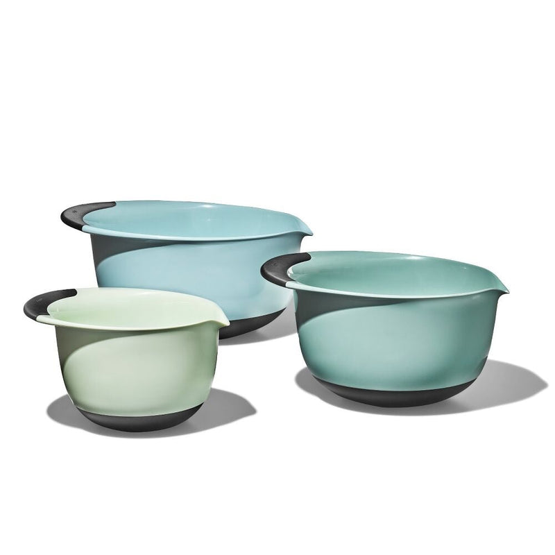 3 Piece Mixing Bowl Set - Cadet Blue, Tower Grey, Jade X7