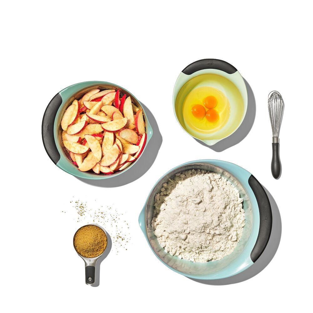 3 Piece Mixing Bowl Set - Cadet Blue, Tower Grey, Jade X7