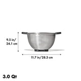 Stainless Steel 3 qt./ 2.8L Colander O5
