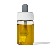 Glass Oil Bottle and Silicone Brush Set Q9