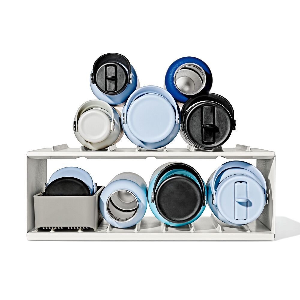 Water Bottle Organizer with Accessory Bin J9