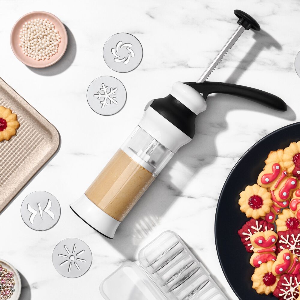 Holiday Cookie Press and Disk Set Bundle F8