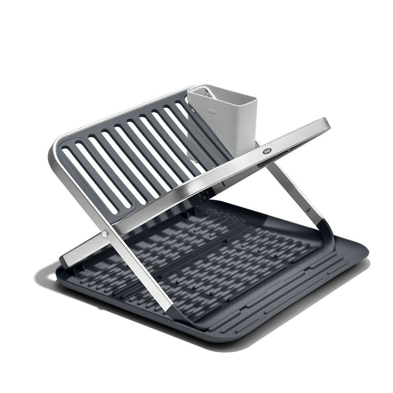 OXO Good Grips Aluminum Fold Flat Dish Rack T7