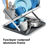 OXO Good Grips Aluminum Fold Flat Dish Rack T7
