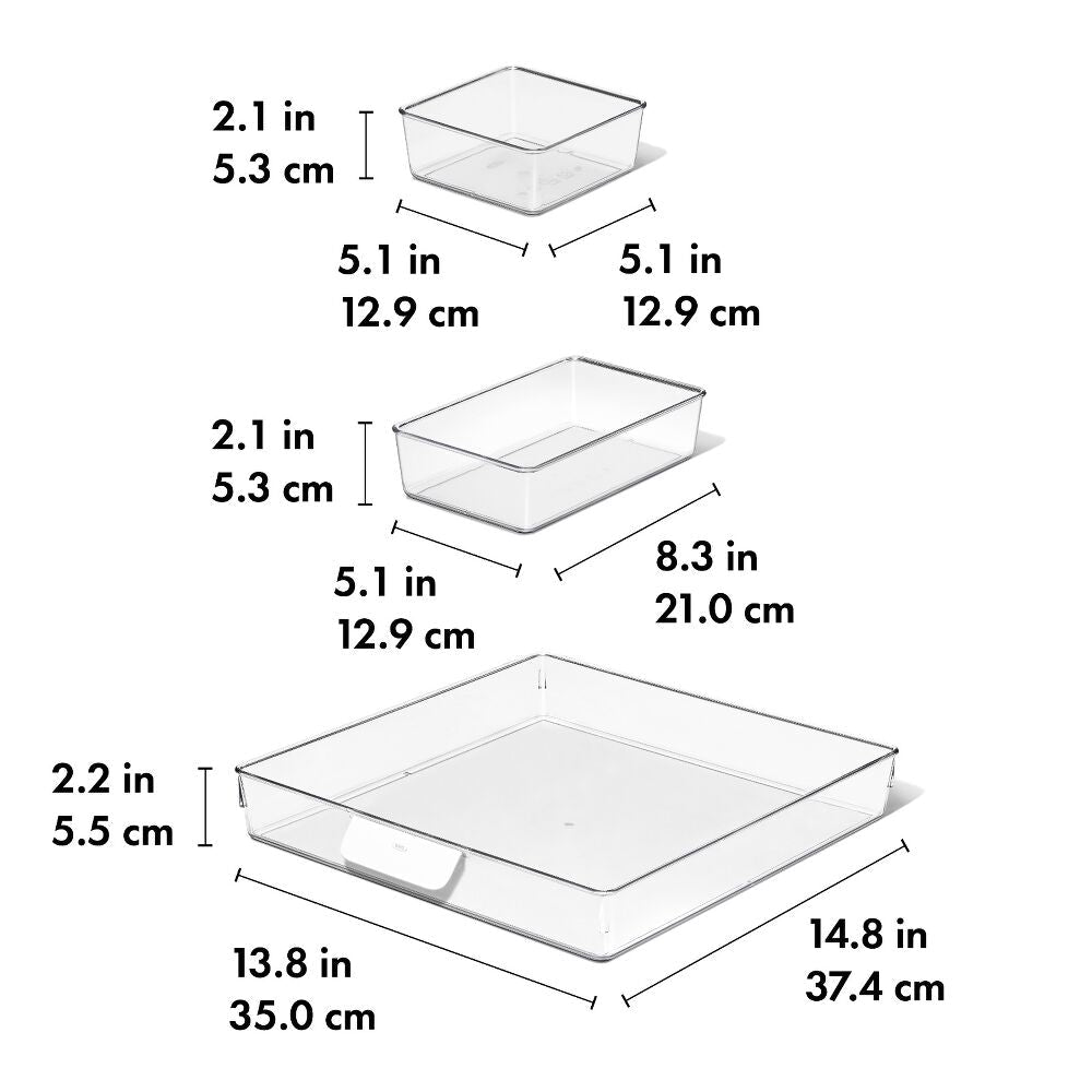 3-piece Refrigerator Tray Set F7