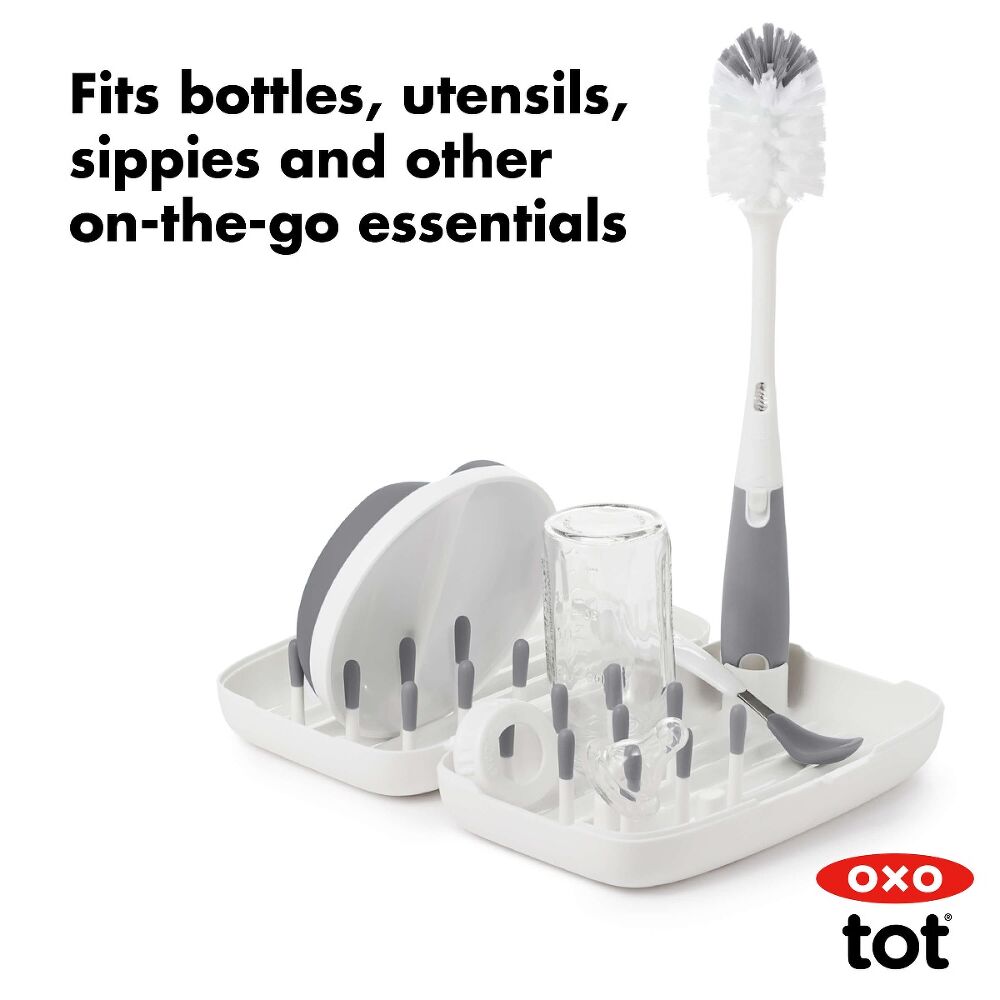 On-the-Go Drying Rack with Bottle Brush P0