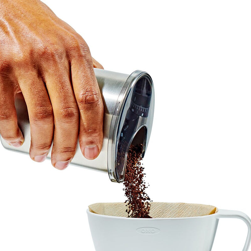 Replacement Coffee Grounds Container for Conical Burr Coffee Grinder - Stainless Steel P8
