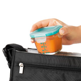 Baby Blocks Glass Food Storage Containers 4 Oz - Tot Teal H6