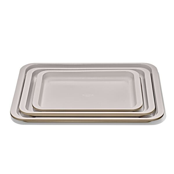 Non-Stick Pro Ceramic Coated Metal Bakeware 3 Pc Set C0