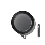Outdoor 12-inch Carbon Steel Pan with Removable Handle J1