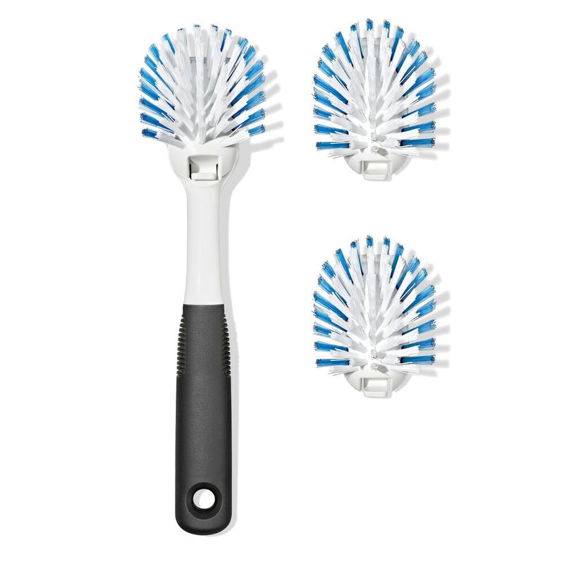 Nylon Bristle Dish Brush with Refills B1