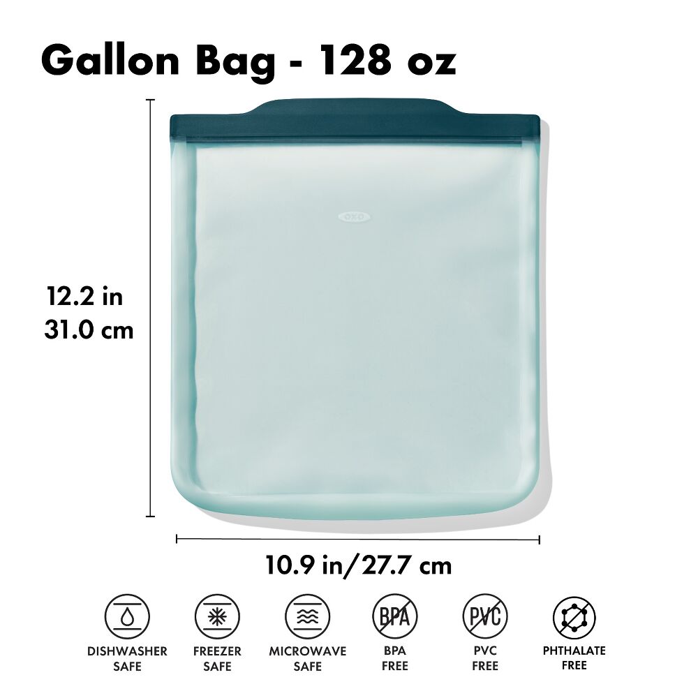 Silicone Reusable Bag - Gallon Bag (128 oz) - Lagoon E5