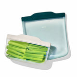 Silicone Reusable Bag -  4 Piece Lunch Set - Oat/Lagoon D5