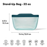 Silicone Reusable Bag - Stand-Up Quart (32 oz) - Lagoon W5