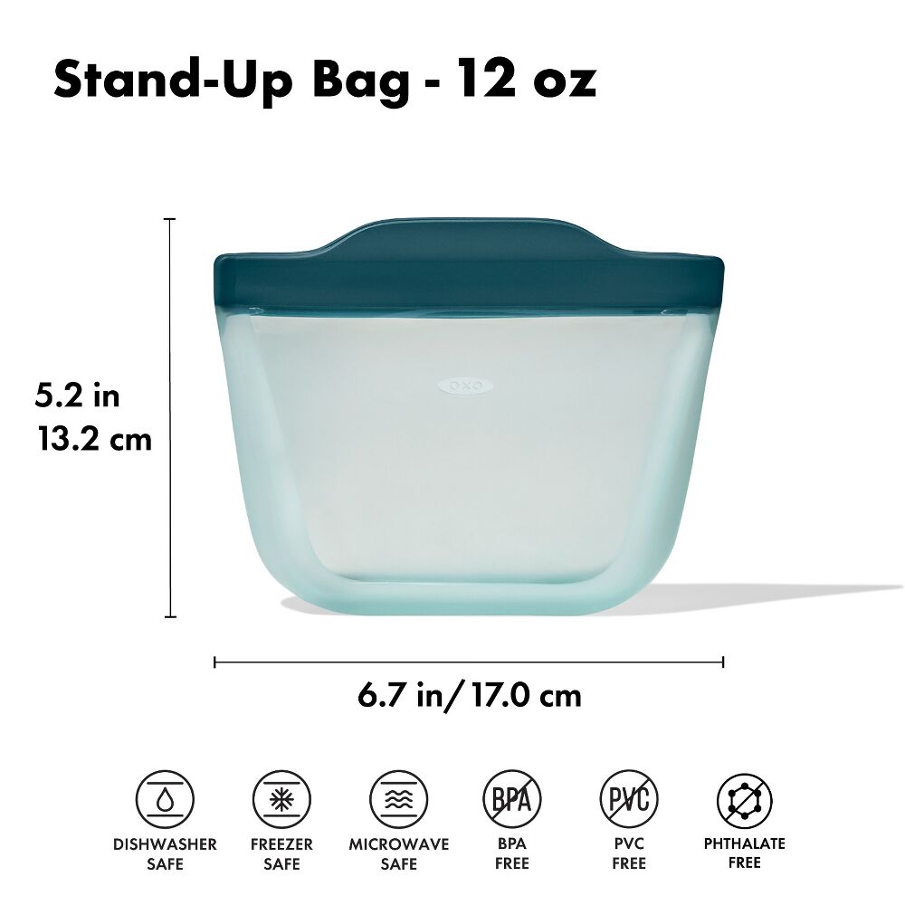 Silicone Reusable Bag - Stand-Up Snack (12 oz) – Lagoon S2