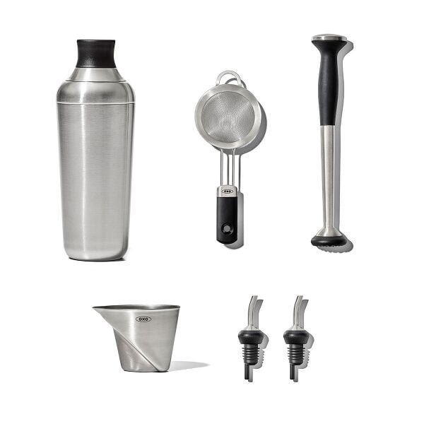 Steel 6-Piece Barware Set X0
