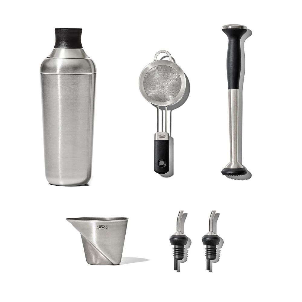 Steel 6-Piece Barware Set X0