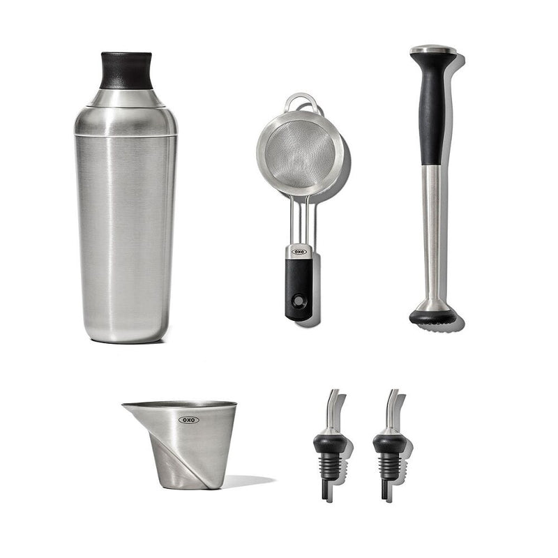 Steel 6-Piece Barware Set X0