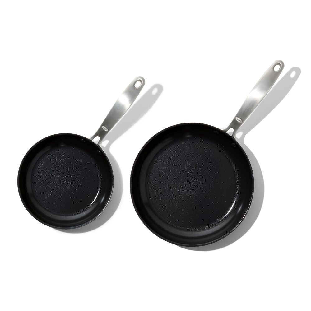 Enhanced Non-Stick 2-Piece Frypan Set — Black C8