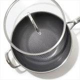Trident Hybrid Non-Stick Stainless Steel 5 Qt Wok with Lid D1