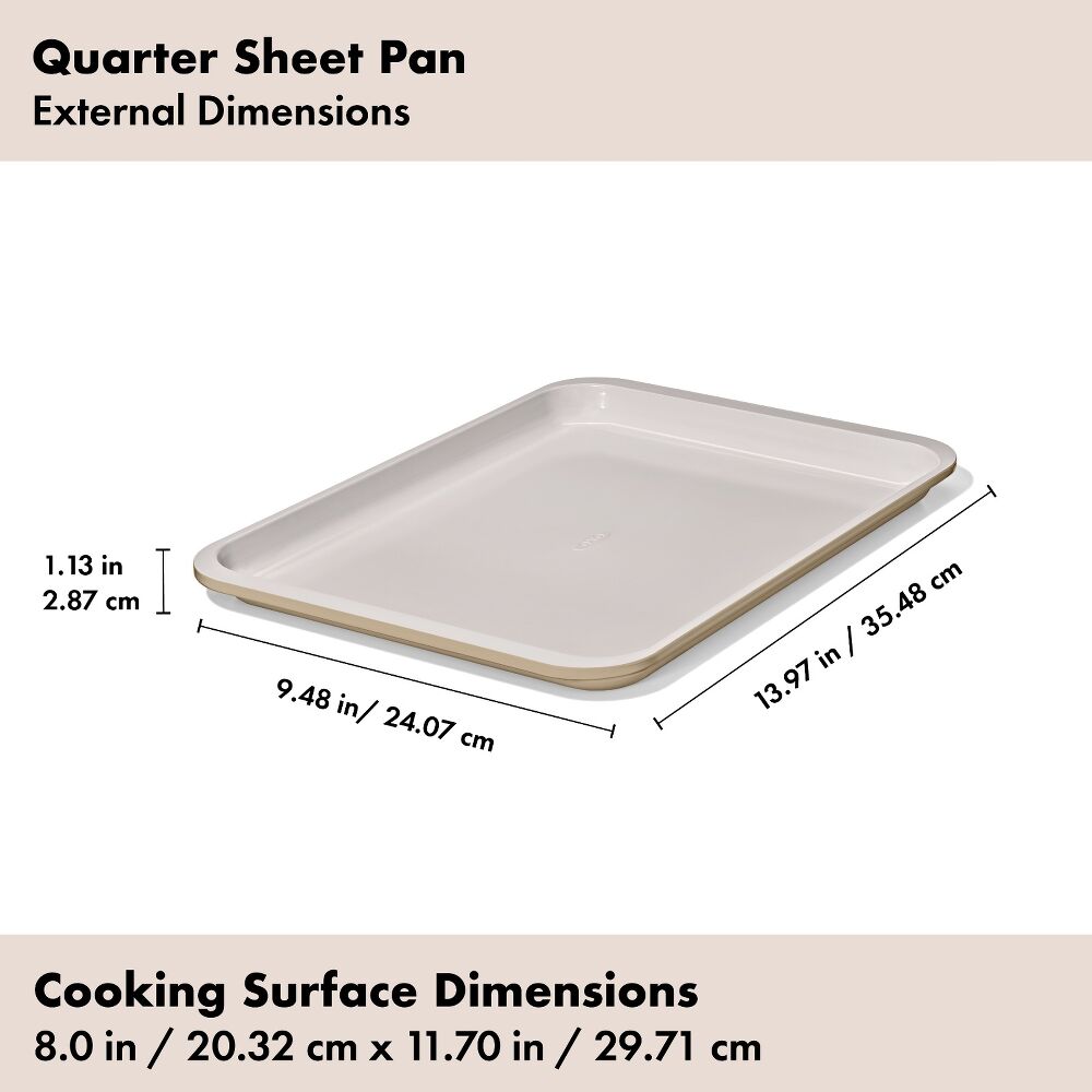 Non-Stick Pro Ceramic Coated Metal Bakeware Quarter Sheet Pan K2