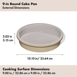 Non-Stick Pro Ceramic Coated Metal Bakeware 9” Round Cake Pan I4
