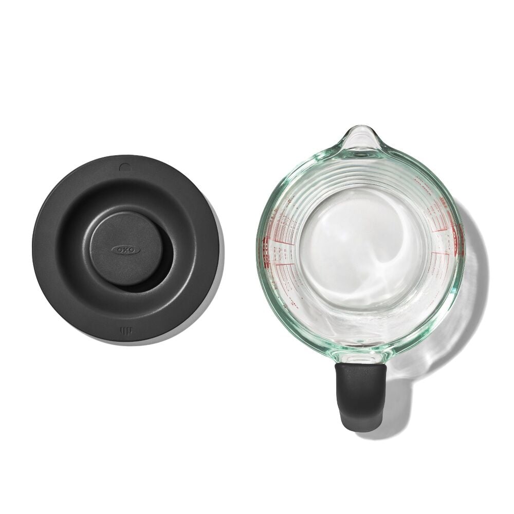 2 Cup Glass Measuring Cup with Lid W0