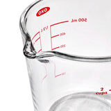2 Cup Glass Measuring Cup with Lid W0