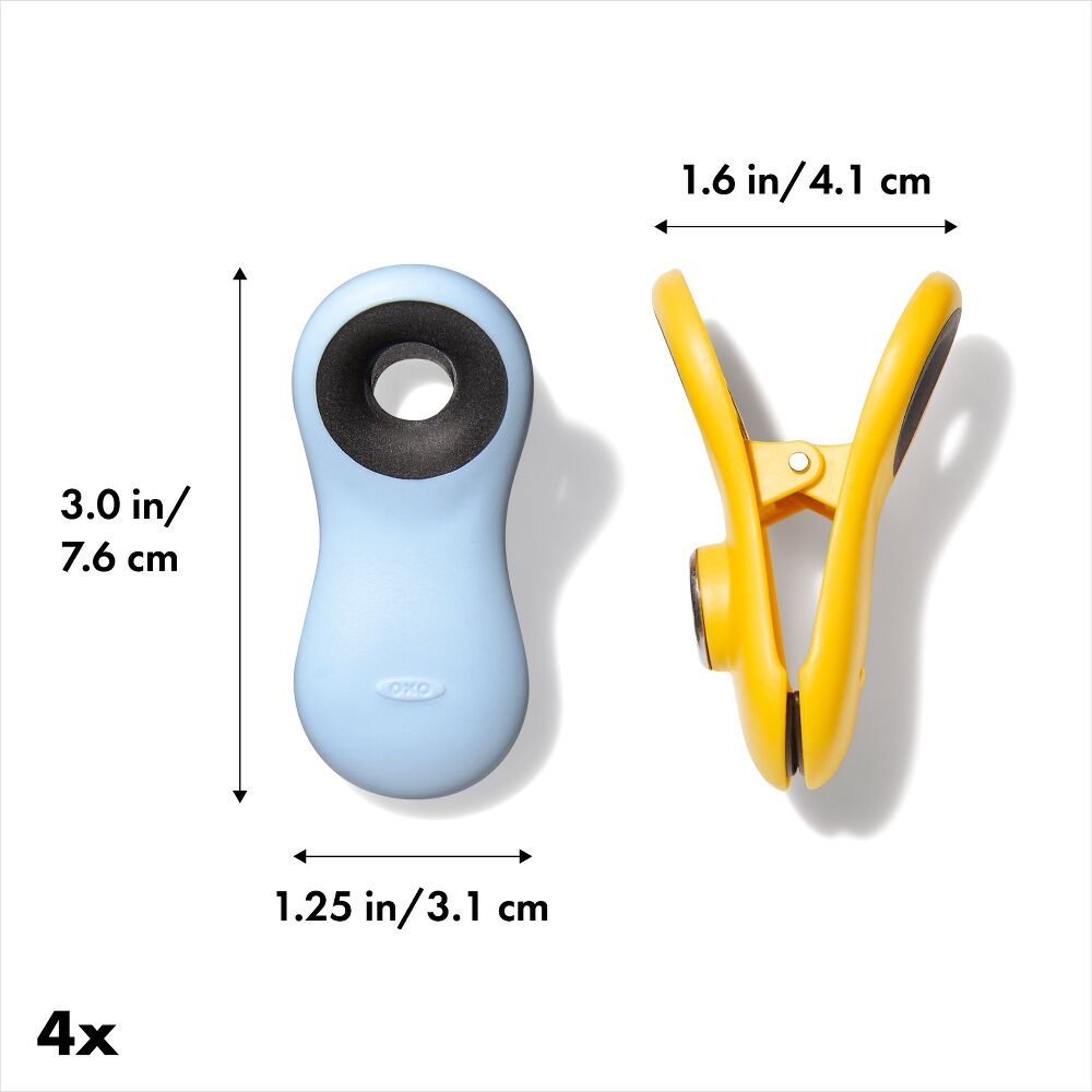 Magnetic All-Purpose Clips - 4-Pack - assorted colors V1