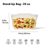 Silicone Reusable Bag - Stand-Up Quart (32 oz) - Oat C6