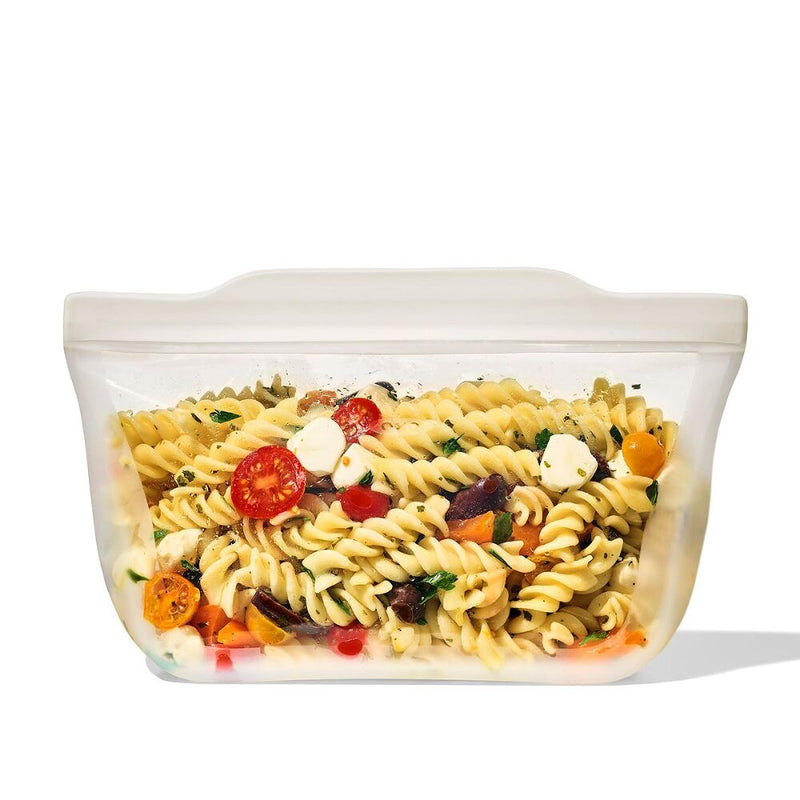Silicone Reusable Bag - Stand-Up Quart (32 oz) - Oat C6