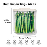 Silicone Reusable Bag - Half Gallon Bag (64 oz) - Oat O1